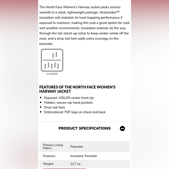 Like new-EUC, black, The North Face packable winter jacket - Picture 13 of 13